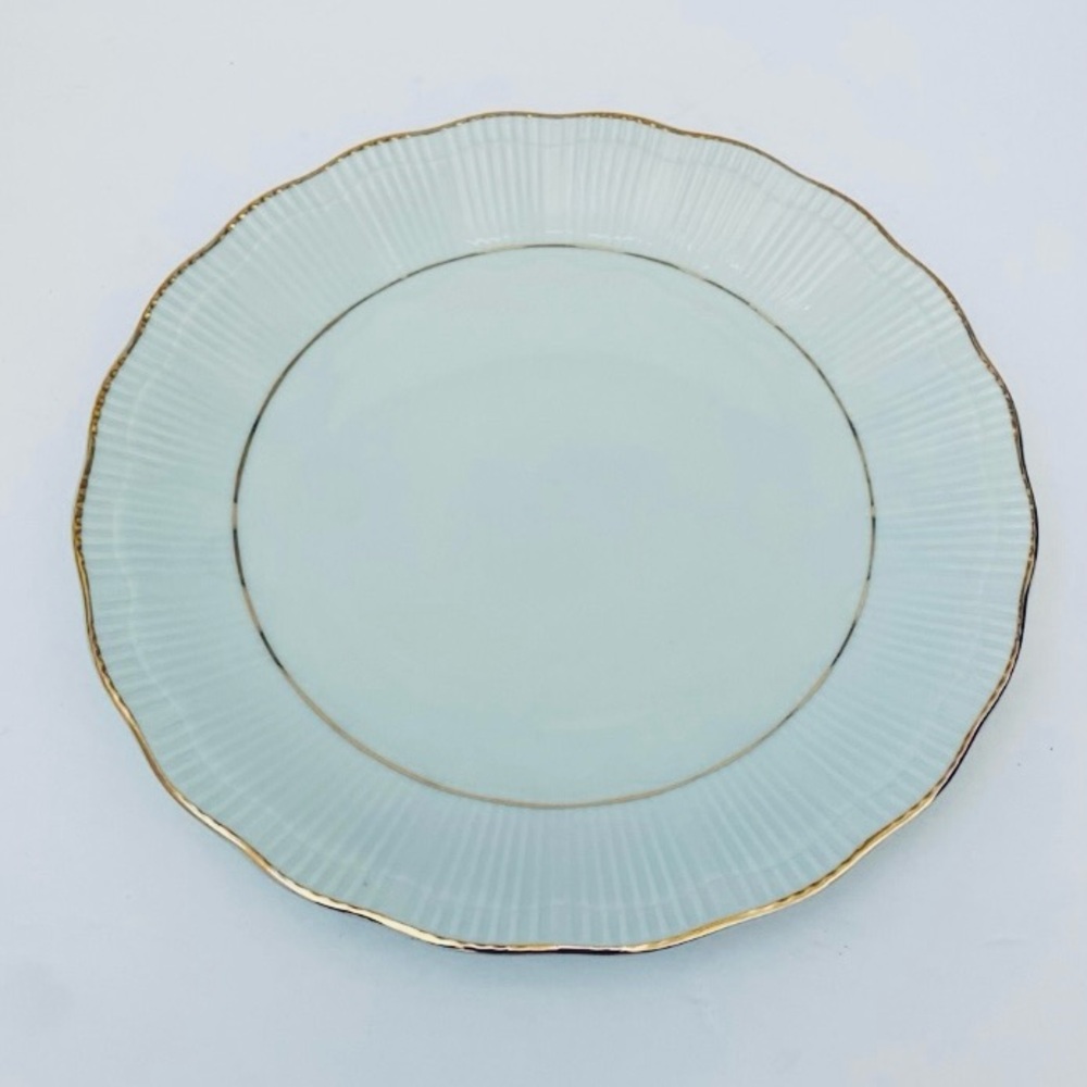 Walbrzych Empire Southington Baum 10” Dinner Plate Ribbed Scalloped Poland